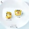 Acessórios Tradicionais Banheados a Ouro Inteligentes e Espertos, Charms para Pulseira DIY Feitos à Mão com Bandeira de Caranguejo e Carpa com Argola para Passar