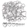 Amor Tiempo Gema Parche de Vidrio DIY Base Accesorios Cristal Transparente Corazón de Melocotón Refrigerador V1007