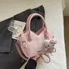 Bolso de Mano de Alto Aspecto Estilo Coreano de Moda, Bolso Cubo para Mujer, Nuevo Modelo 2026, Bolso de Hombro Cruzado Commuter de Cuadros Frescos