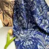 Flor Azul Estilo Chino Nuevo Tela Estampada Digitalmente Brocado Tela de Algodón Vestido Cheongsam Top Tela Dinastía Han