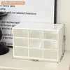Caixa de armazenamento estilo Jiugongge para estudantes, estilo coração de menina, gaveta à prova de poeira, artigos de papelaria, joias, cosméticos