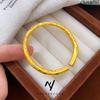 Pulseira de Barra Redonda Dourada Vietnamita com Pontas Abertas, Cravejada com Diamantes, Bênção Auspiciosa, Nova Cor Duradoura, Pulseira Estilo Chinês Novo