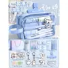 Estuche Transparente de Gran Capacidad 2025 Súper Popular Nueva Caja de Papelería Bolsa de Papelería de Nicho para Niñas de Primaria y Secundaria