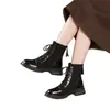 Botas Martin de mujer con suela gruesa y forro de felpa, nuevo modelo otoño e invierno 2026, botines cortos de mujer estilo británico con punta redonda, botas de algodón ajustadas
