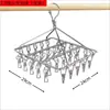 Disponível para entrega em Xinjiang - Cabide de roupas com gancho à prova de vento, varal simples para roupas com clipes, varal para secar meias e roupas íntimas para uso doméstico na varanda