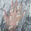 Tecido de Renda de Lírio-do-Vale de Poliéster, Acessórios de Vestuário Jacquard em Renda, Vestido de Casamento, Tecido para Vestido Infantil Lolita