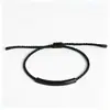 Pulseras de Pareja de Tubo Curvado de Venta Caliente Transfronteriza para Nicho, Acero de Titanio, Personalizables con Grabado, Ajustables, Pulseras Tejidas Simples Hechas a Mano al por Mayor