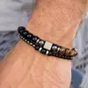 Conjunto de Pulseiras Turquesa Estilo Novo Boêmio Transfronteiriço Pulseiras em Camadas Coração de Turquesa Estilo Étnico para Homens