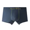 Roupa Íntima Masculina de Seda de Gelo Verão Sem Costura Respirável 10A Antibacteriana Boxer de Cintura Média Atacado Transfronteiriço Roupa Íntima Masculina Europeia e Americana