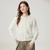 Cárdigan simple, versátil, de cuello redondo, con botones, de color liso. 35% cachemira, 65% lana. Cárdigan de punto de manga larga, nuevo para otoño/invierno