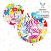 Balões de Alumínio Transparente de 18 polegadas Bola Redonda Estrela Presente Bolo Feliz Aniversário Decoração Atacado Aniversário
