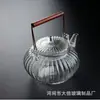 Bule de Vidro com Design de Pétalas de Crisântemo, Bule de Vidro Espesso para Ferver Água e Fazer Chá, Conjunto de Chá Kung Fu, Chaleira de Vidro para Escritório