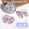 Lentejuelas de Brillo para Uñas Flash 2023 Populares Láseres Placa Mixta Luna Estrella Uñas DIY Adorno para Uñas