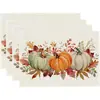 Manteles individuales de lino Amazon Otoño Acción de Gracias Transfronterizos para Decoración de Fiesta Festiva en Sala de Estar Comedor del Hogar Banderines de Mesa Personalizados