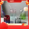 Copo Criativo Transparente de Vidro Borossilicato, Espessado, Resistente ao Calor, Grande Capacidade, com Canudo, Copo Cola para Atacado, Copo para Bebida Fria