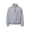 Suéter de cuello alto con media cremallera para hombre, holgado, informal, con hombros descubiertos, diseño de manga larga, combina con todo, marca de moda de alta calidad