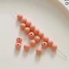 Cuentas acrílicas redondas macaron de 8 mm con agujero recto, color sólido, para abalorios, aretes DIY, horquilla, material para funda de teléfono, venta al por mayor