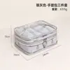 Bolsa de almacenamiento tres en uno transparente con láser hecha a medida transfronteriza para madre e hijo, bolsa de tocador y maquillaje de gran capacidad dividida para Amazon