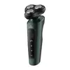 Barbeador Elétrico 9D Multifuncional para Remoção de Pelos Corporais Lavável Recarregável via USB Aparador de Barba Lâmina