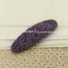 Grampo de Cabelo Oval de Lã Fashion Retro Estilo Coreano Elegante Versátil Clipe para Franja Clipe Lateral Bb Grampo de Cabelo para a Parte de Trás da Cabeça