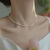 Collar de Perlas Qingdao Ju Xi Shi Jia Cadena Clavícula Joyería al por Mayor para las Cuatro Estaciones Combinable Lujo Ligero Sensación de Alta Gama para Mujer Cuentas