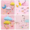 Nuvem e Gota de Chuva de Feltro Feitas à Mão Tecido Não Tecido Enfeites Pendurados de Ano Novo Decorações de Presente Acessórios para Tenda Infantil Decoração de Casa