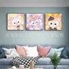 Pintura de diamante 5D de comercio exterior transfronterizo llena de diamantes animal de dibujos animados pintura de decoración del hogar pintura de punto de cruz diy taladro para niños