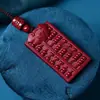 Colgante de cinabrio, arena dorada púrpura, amuleto del año del zodiaco dragón, colgante de moneda de dinero Shangui natural auténtico, cinabrio