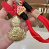 Chaveiro de Buda Dourado Ouro Puro 999 Pingente de Celular para Buda Charme de Bolsa Artesanato de Ouro Imitação
