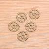 Acessórios Pequenos de Liga Retro Multicor DIY Engrenagem Steampunk Mini Pingente 15mm Acessórios para Pulseira Trançada
