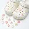 Buraco sapatos acessórios de alta qualidade ervilhas sapatos sapatos flor decorativo fivela diy acessórios jóias chinelos fivela removível sapato fivela