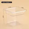 Recipiente de Porción de Acero Inoxidable Tienda de Té de Leche Caja de Porción Especial con Tapa Pieza de Fracción 1/6 Tapa abatible Cuadrada Caja de Mermelada