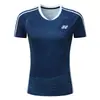 Nova camisa de badminton, unissex, uniforme de competição da seleção nacional, vestimenta de treino e competição para estudantes e crianças, disponível para compra em atacado, coleção de verão 25011