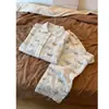 Pijama lindo con estampado de koala de dibujos animados para mujer, colección de otoño 2026, conjunto suave y cómodo de manga larga y pantalón largo para estar en casa, adecuado para usar afuera