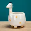 [Atacado Pequeno] Vaso de Flores Animal de Cerâmica Veado Fofo Simples Desenho Animado Vaso de Flores Artesanato Enfeites