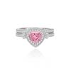 Yien S925 Prata em forma de coração flor de gelo corte alto carbono diamante em forma de coração conjunto de joias decoração conjunto de joias de prata
