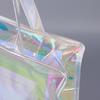 Grande capacidade PVC Laser Tote Bag personalizado Transparente Jelly Bag Presente Publicidade Bag Cosmetic Bag High-end Clothing Bag