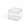 Caja de Plástico Engrosada de Alta Transparencia, Caja Cuadrada Transparente para Galletas, Caja de Empaque de Plástico para Dulces Crujientes de Nieve y Turrón, Venta al por Mayor por Fabricante
