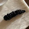 2025 Nuevo Caramelo Latte de Gama Alta~ Pinza de Plátano con Pinza para el Pelo de Lunares con Estampado de Leopardo Retro Plisada Retorcida para Mujeres