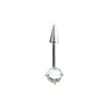 Aleación de Titanio G23 Zircón de Color 5A Cono Puntiagudo Espiral Zircón Aretes para Labio Accesorios Rosca Interna Aretes para Mujer Joyería