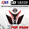 Adesivo de borracha para tanque de combustível, à prova d'água e resistente ao sol, protetor de tanque de combustível adesivo 3D, adequado para Kawasaki Ninja400/Z900