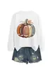 Amazon eBay sitio independiente moda divertida para mujer nuevo rugby calabaza hoja de arce otoño e invierno sudadera camisa de comercio exterior