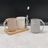 Conjunto Criativo de Copos para Lavar Boca Casal Copo para Enxaguar a Boca Copo para Escovar Dentes de Dormitório Copo Cilindro Dental Criativo Copo para Escova de Dentes de Estudante