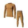 Conjunto de Roupa Íntima Térmica para Esportes ao Ar Livre Transfronteiriço Masculino de Lã Roupa Íntima Térmica Roupas de Outono e Calças Compridas Traje Térmico à Prova de Frio