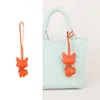 Nuevo Colgante de Gato de Cuero con Borlas Accesorio de Moda para Bolso Llavero de Bufanda de Seda Coreana Colgante para Mochila