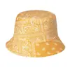Nuevo Sombrero de Pescador con Costuras de Color Mixto Estampado de Anacardo Transfronterizo Europeo y Americano Amazon Sombrero de Sol Protección Solar Sombrero de Cuenca para Hombres y Mujeres Primavera y Verano