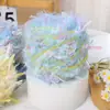 Hilo de arcoíris tejido a mano especial para bricolaje, nuevo estilo de hilo, ganchillo, pinzas para el cabello, sombreros, bufandas, bolsos, mantas de rosas, hojas