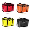 Bolsa térmica para almoço de cor sólida de grande capacidade, estilo pequeno e fresco, bolsa de almoço portátil, bolsa de entrega espessa, fornecimento em estoque
