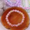 Nuevo pequeño fresco gradiente de dos colores cuentas de vidrio grieta de hielo Jade Roto Pulsera Cuentas pop de cristal pulsera regalo para sala de transmisión en vivo