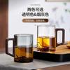 Vaso de agua de vidrio de borosilicato de alta calidad, apto para el hogar, sala de estar, taza de té resistente a altas temperaturas, apto para oficina, vaso transparente para agua potable y jugo.